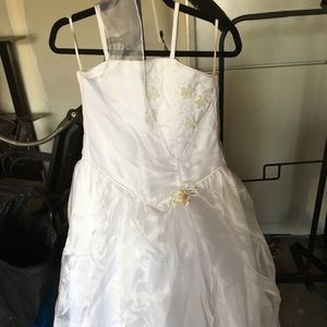 1st communion dress w/ veil